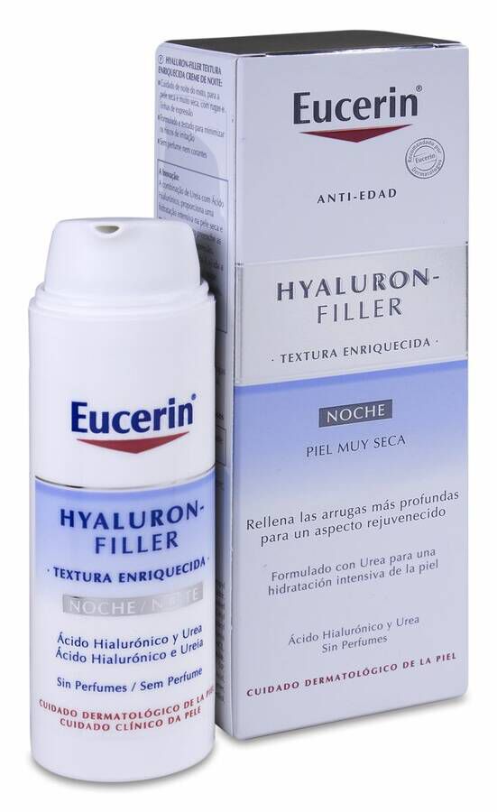 Eucerin Hyaluron-Filler Textura Enriquecida Crema de Noche, 50 ml