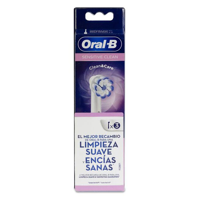 Oral-B Sensi UltraThin Recambio Cepillo Dental Eléctrico, 3 Uds