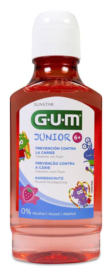 GUM Colutorio Junior Fresa, 300 ml