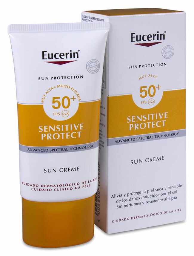 Eucerin Sun Creme Sensitive Protect FPS 50+, 50 ml