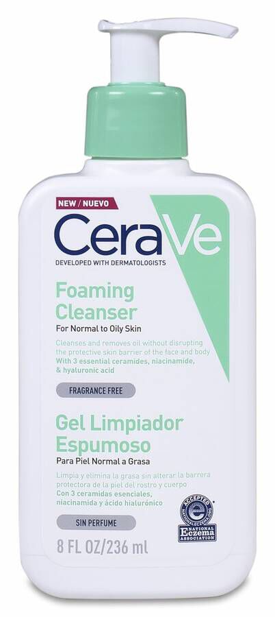 CeraVe Gel Limpiador Espumoso, 236 ml