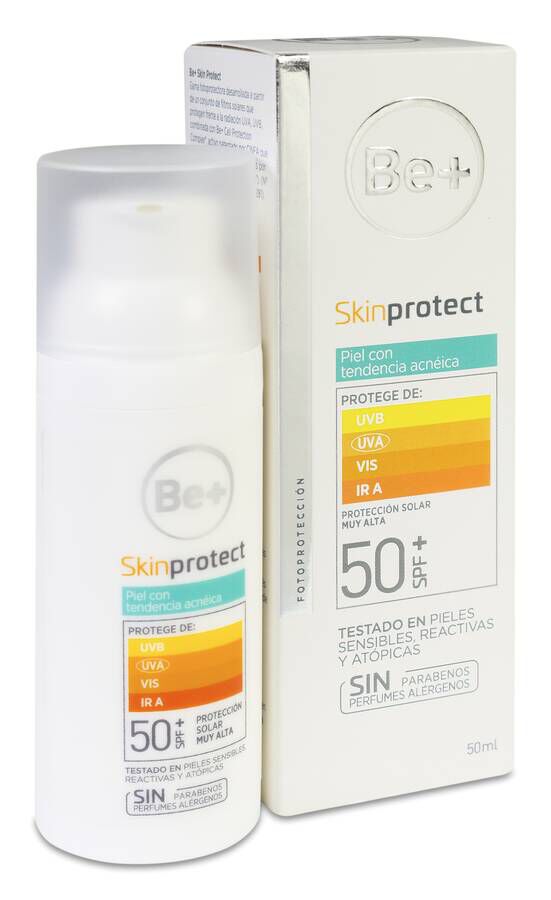 Be+ Skin Protect Piel con Tendencia Acnéica SPF 50+, 50 ml