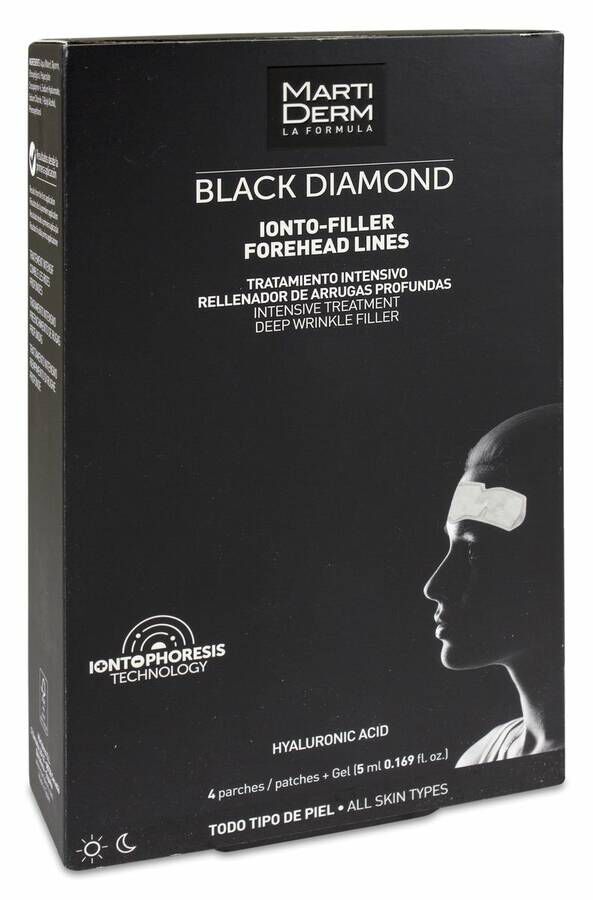 Martiderm Black Diamond Ionto-Filler Forehead Lines, 4 Parches + Tubo 5 ml