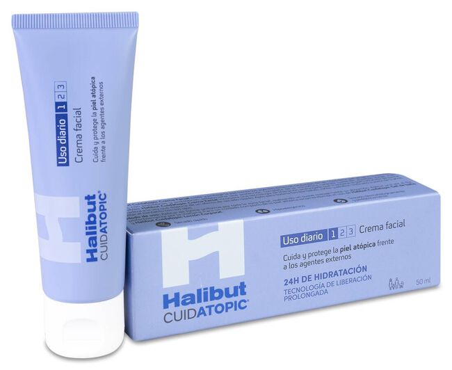 Halibut Cuidatopic Crema Facial, 50 ml