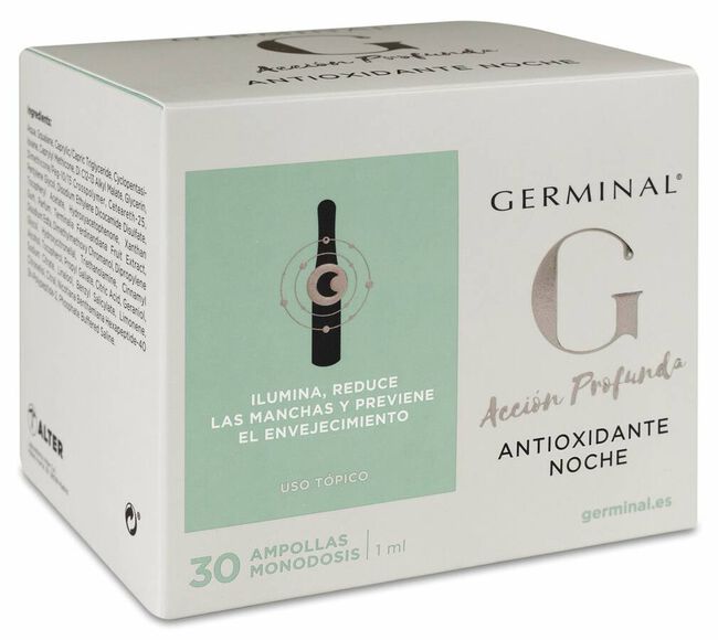 Germinal Acción Profunda Antioxidante Noche, 30 Ampollas