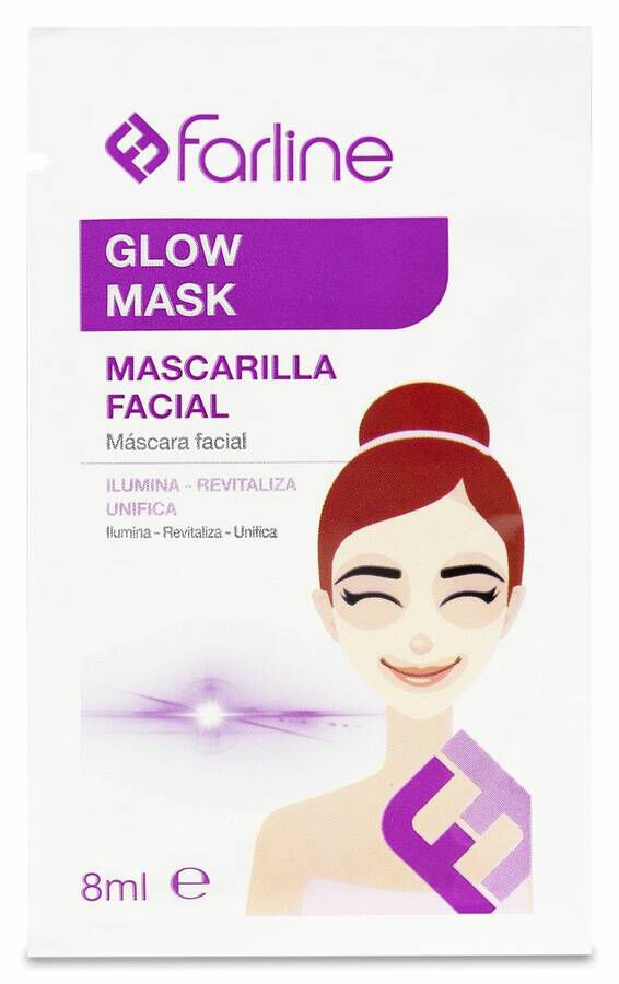 Farline Glow Mask Mascarilla Facial, 10 Uds x 8 ml