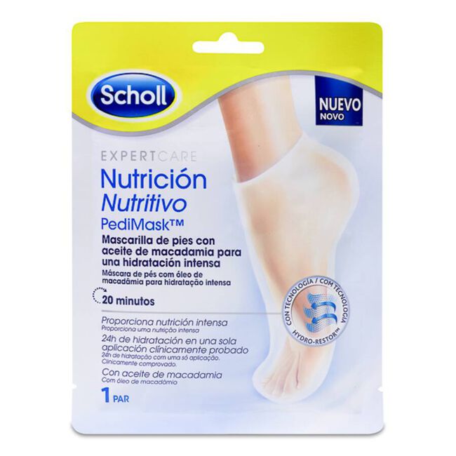 Scholl Mascarilla Nutritiva de Pies, 1 Par