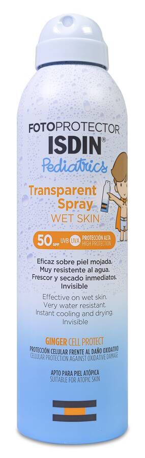 Isdin Fotoprotector Pediatrics Transparent Spray Wet Skin SPF 50, 250 ml