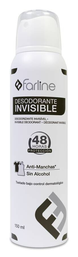 Farline Desodorante Spray Invisible, 150 ml