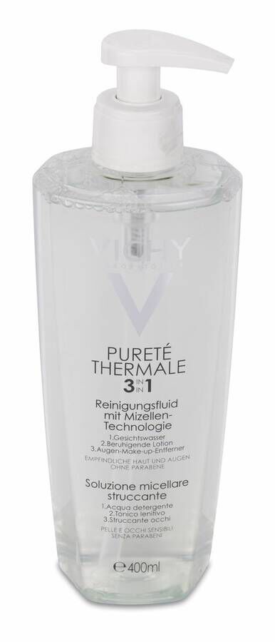 Vichy Pureté Thermale Solución Micelar Calmante 3 en 1, 400 ml