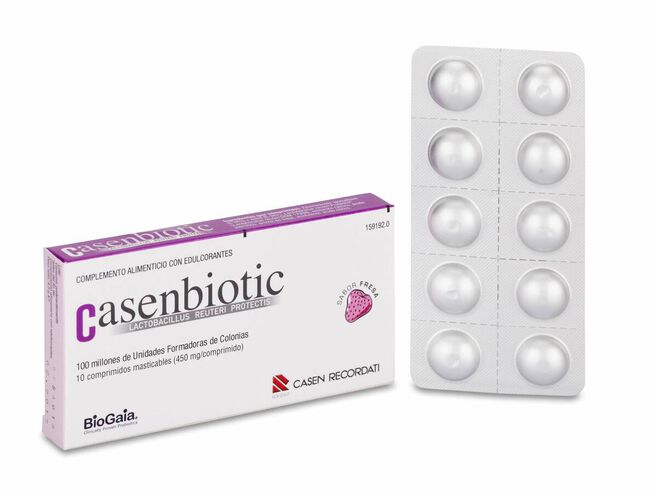 Casenbiotic Fresa, 10 Comprimidos