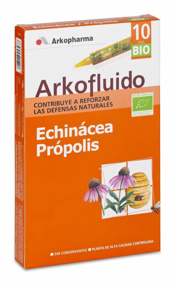 Arkopharma Arkofluido Echinácea + Própolis, 10 Ampollas