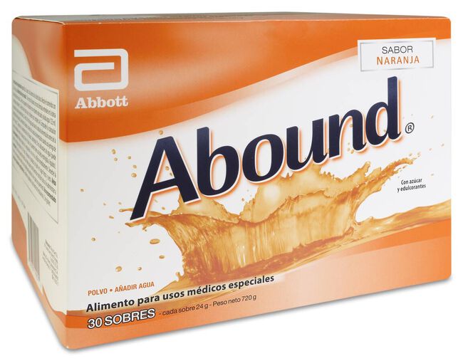 Abound Sabor Naranja 24 g, 30 Sobres