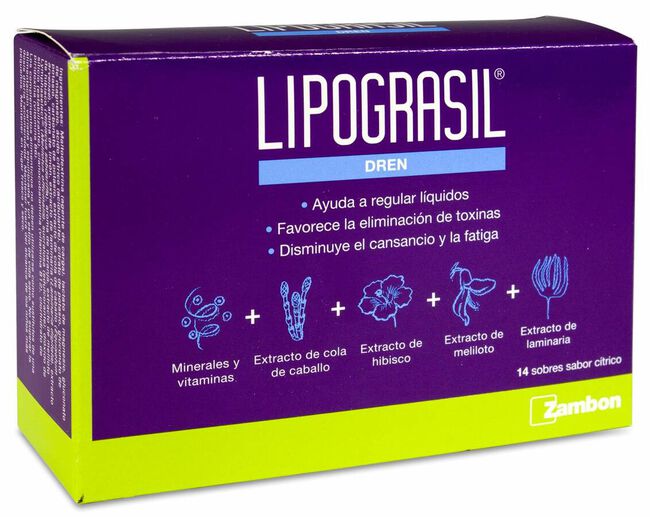 Lipograsil Drenante Sabor Cítrico, 14 Sobres