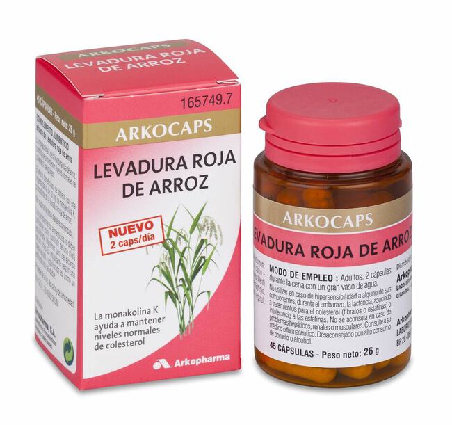 Arkopharma Arkocápsulas Levadura Roja de Arroz, 45 Uds