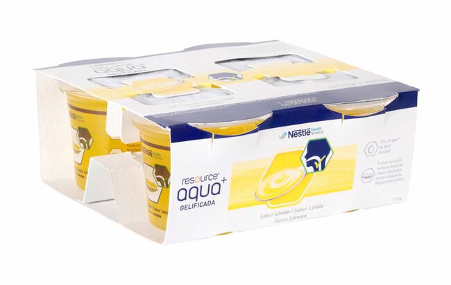 Resource Aqua+ Gelificada Limón, 4 Uds