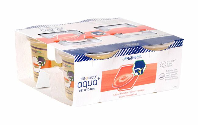 Resource Aqua+ Gelificada Pomelo, 4 Uds