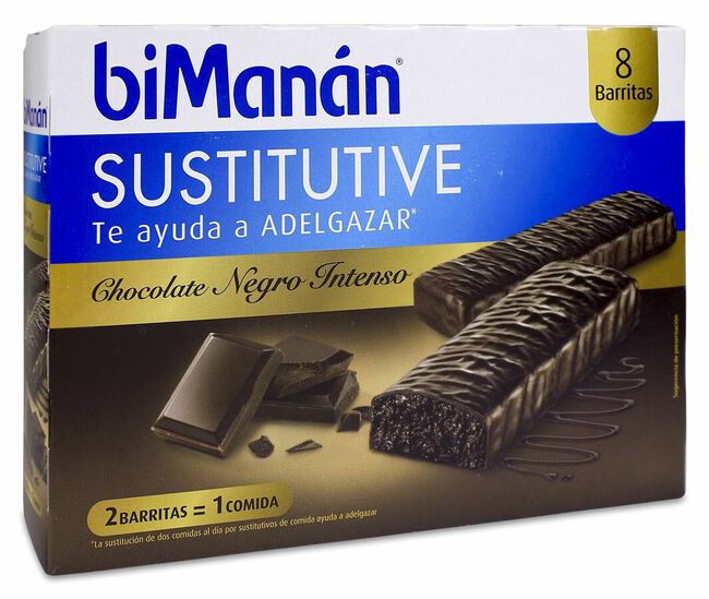 biManán Barrita Chocolate Intenso 40g, 10 Uds