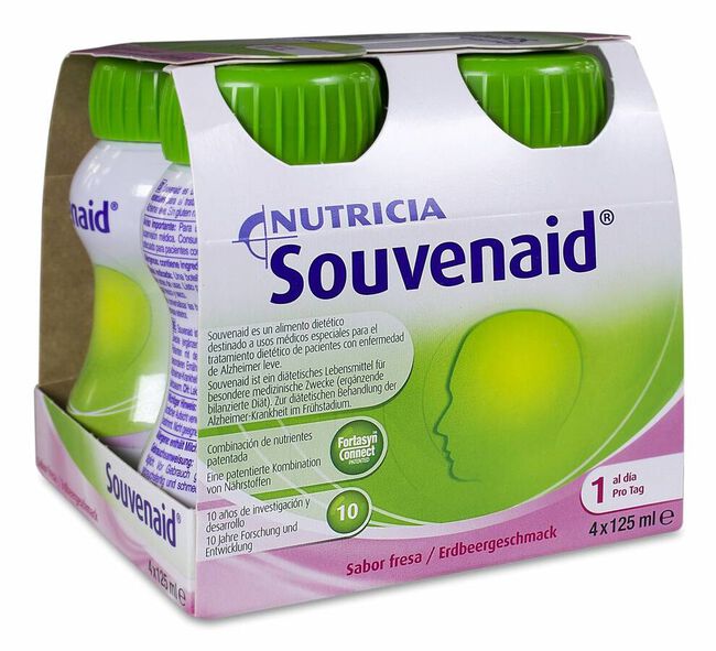 Nutricia Souvenaid Fresa, 4 x 125 ml