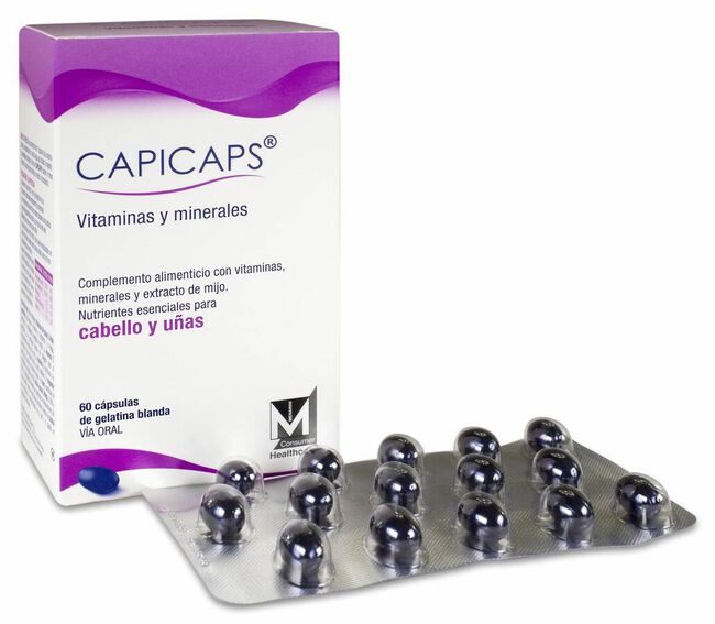 Capicaps Cabello y Uñas, 60 Uds