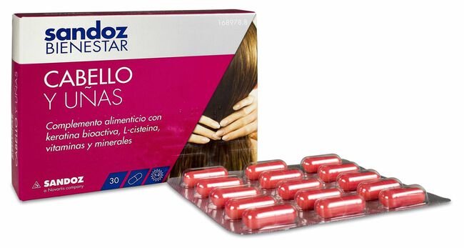 Sandoz Bienestar Cabello y Uñas, 30 Cápsulas