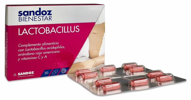 Sandoz Bienestar Lactobacillus, 20 Cápsulas