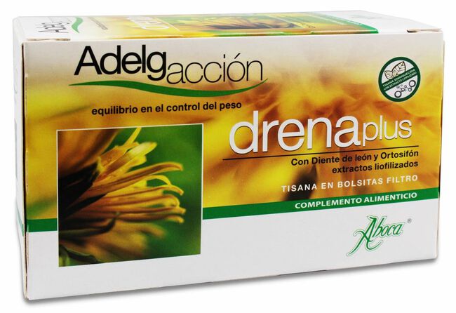 Aboca Adelgaccion Drena Plus Tisana, 20 Sobres