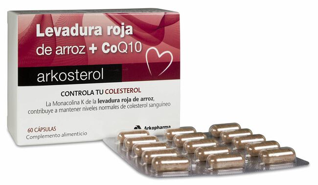 Arkopharma Arkosterol Forte Levadura Roja+Q10, 60 Cápsulas