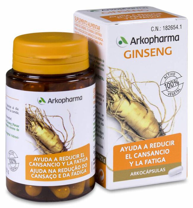 Arkopharma Arkocápsulas Ginseng, 45 Cápsulas