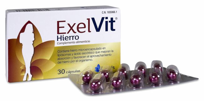 Exelvit Hierro, 30 Cápsulas