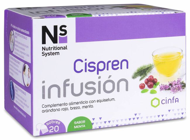 Ns Cispren Infusión Sabor Menta, 20 Sobres