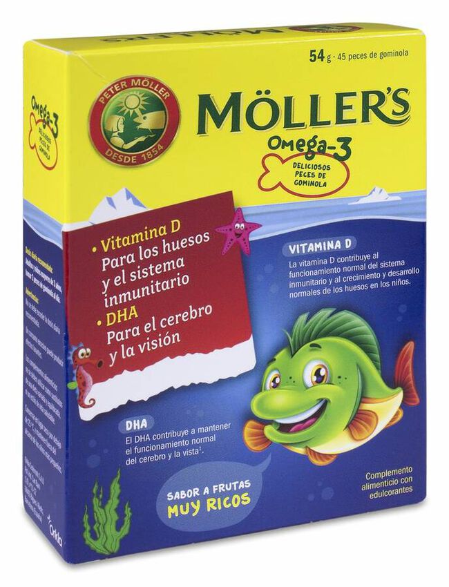 Möller's Omega-3 Sabor Tutti-frutti, 54 g