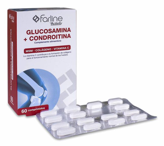 Farline Glucosamina y Condroitina, 60 Comprimidos