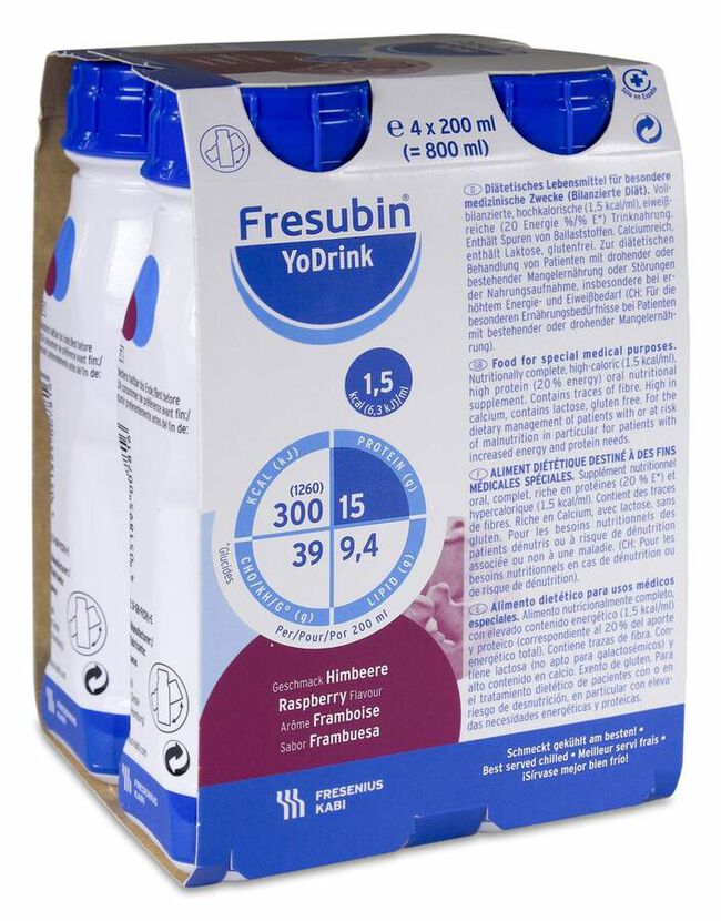 Fresubin Yodrink Frambuesa, 4 Uds