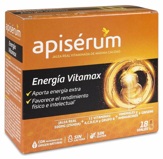 Apisérum Energía Vitamax Viales, 18 Viales