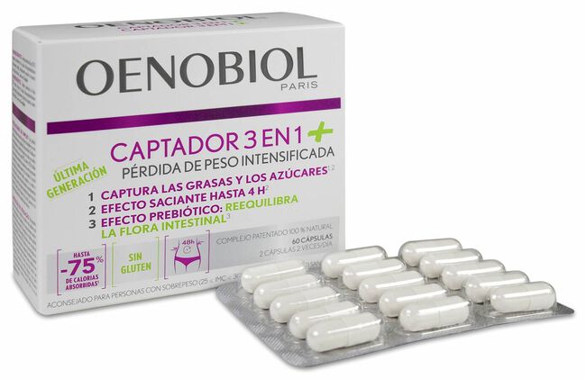 Oenobiol Captador 3 en 1 Plus, 60 Cápsulas