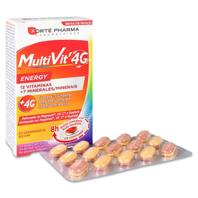 Forté Pharma MultiVit 4G Energy, 30 Cápsulas