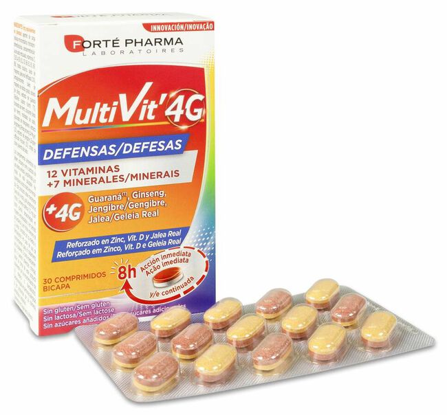 Forté Pharma Multivit' 4G Defensas, 30 Uds