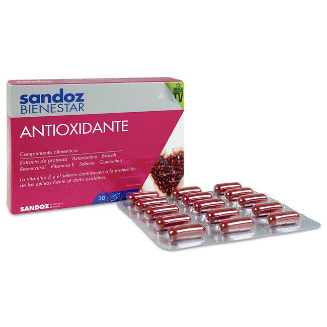 Sandoz Bienestar Antioxidante, 30 Cápsulas