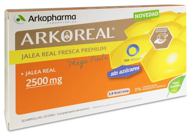 Arkopharma Arkoreal Jalea Real Fresca Premium Light, 20 Ampollas