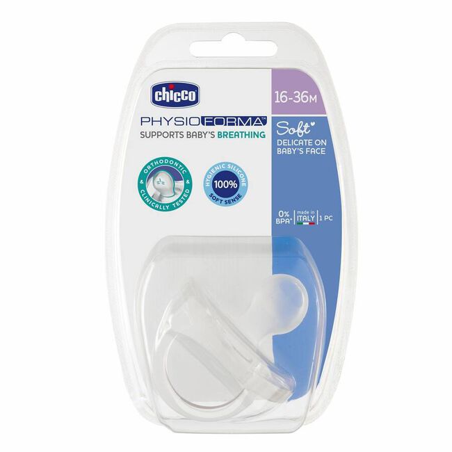 Chicco Physio Soft Chupete 16-36m, 1 Ud