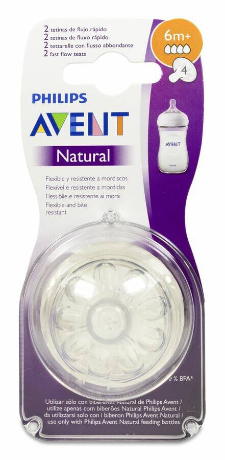 Philips Avent Tetina Natural +6 Meses, 2 Uds