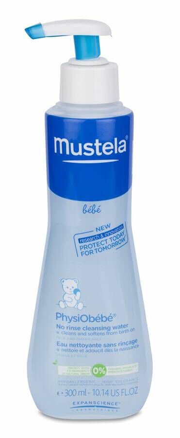 Mustela Physiobebé Fluido Limpiador Sin Aclarado, 300 ml