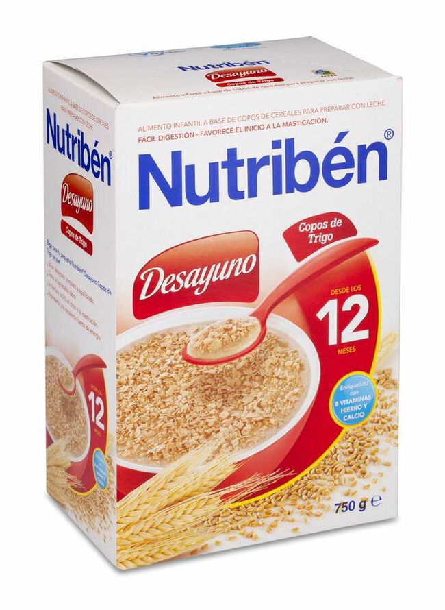 Nutriben Desayuno Copos de Trigo, 750 g