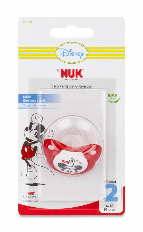 Nuk Trendiline Mickey Mouse Chupete Silicona 6-18 M, 1 Ud