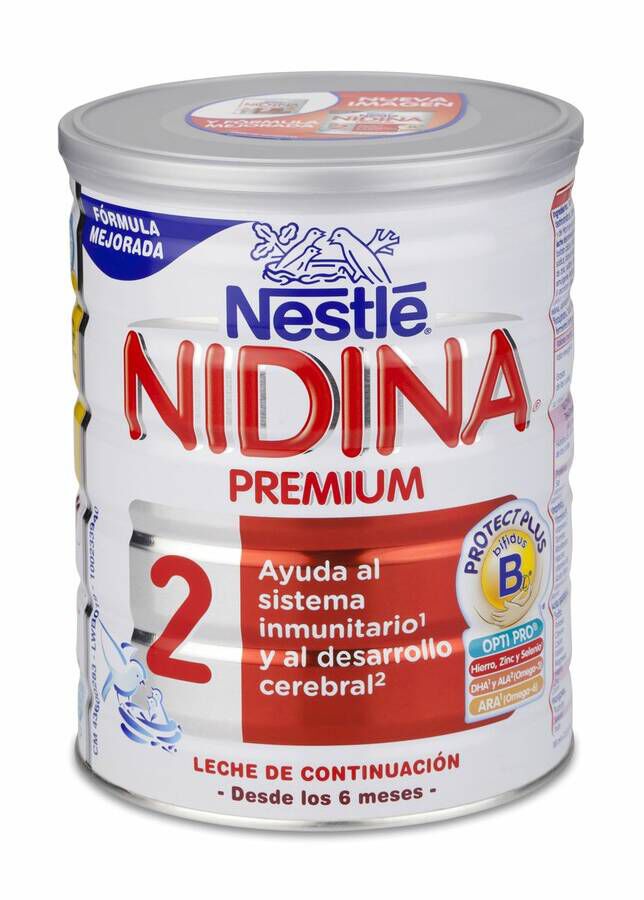 Nidina Premium 2 Leche en Polvo, 800 g