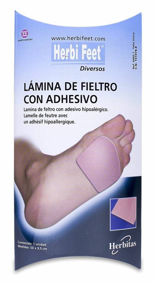 Herbi Feet Lamina de Fieltro 9,5 x 50 cm 1 Ud