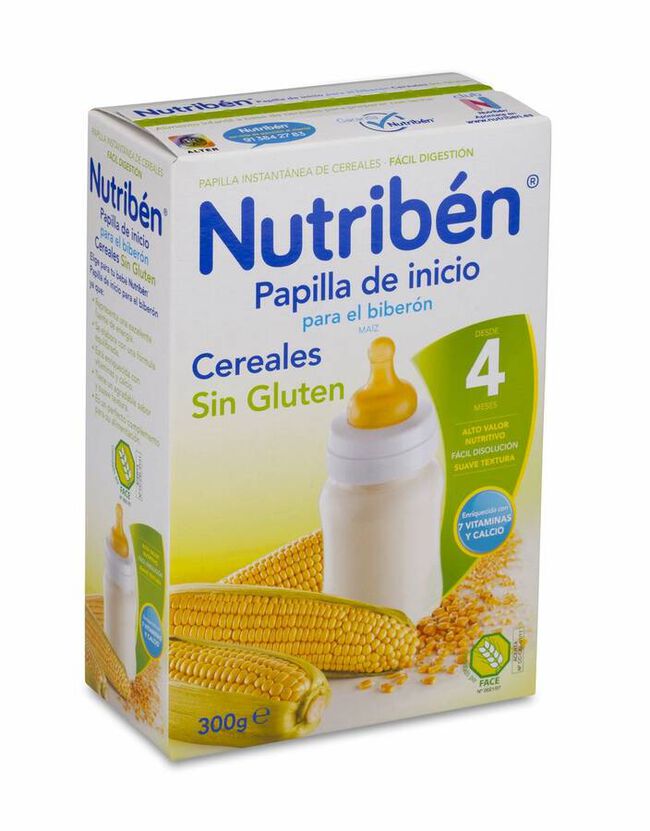 Nutriben Papilla de Inicio para el Biberón sin Gluten, 300 g