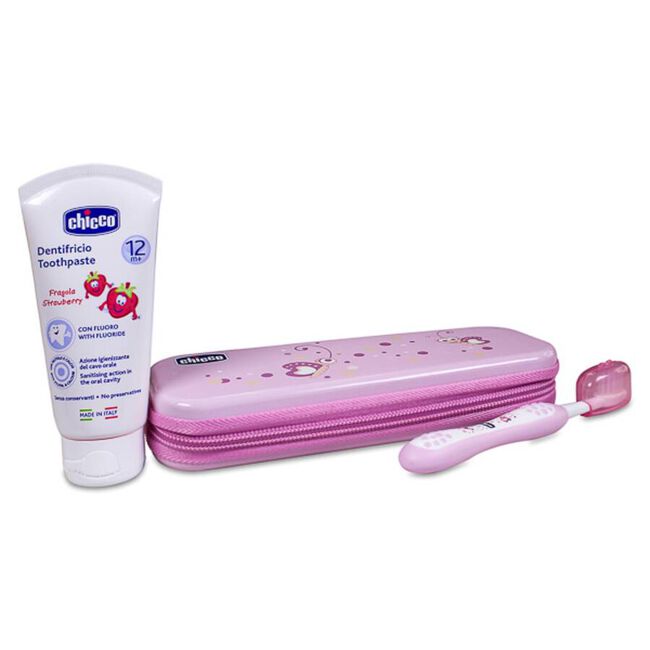 Chicco Lote Dental 12 meses Rosa