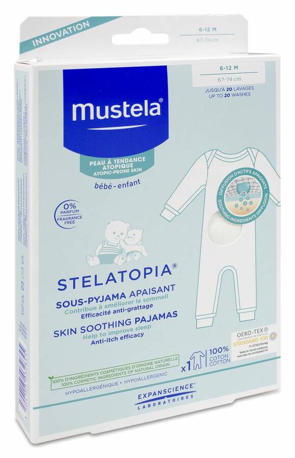 Mustela Pijama Alivio Talla 6-12 Meses, 1 Ud